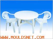 chair and table white mould