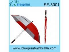 190t pongee fiberglass straight golf umbrella