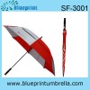 190t pongee fiberglass straight golf umbrella