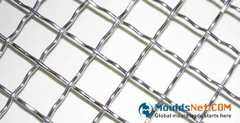 A piece of stainless steel woven wire cloth.