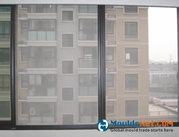 Stainless steel woven wire cloth is installed on the windows of residence.
