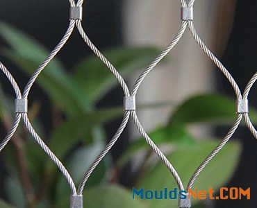 A piece of stainless steel ferrule rope mesh.