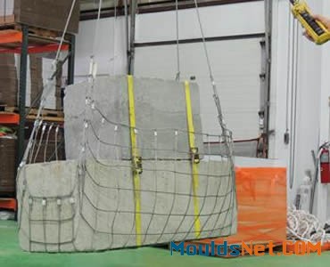 Stainless steel square rope mesh is used to lift stones.