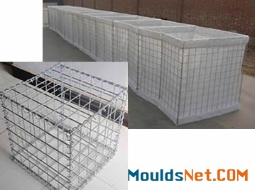 A bastion barrier unit and a welded gabion basket