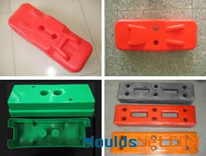 the combination of two kinds of blow mould feet, injection mould feet and rubber feet.