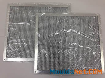 Double aluminum ho<em></em>neycomb grease filters are respectively packed in plastic films